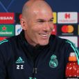 Zinedine Zidane, entraineur du Real Madrid, lors d'une conférence de presse à Madrid le 25 février 2020. © Irina R. H/AFP7 via ZUMA Wire / Bestimage   