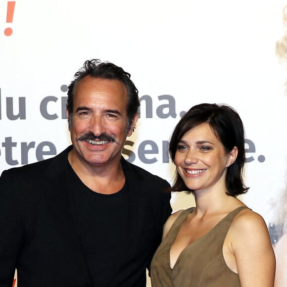 Jean Dujardin et sa femme Nathalie Péchalat au photocall de la cérémonie d'ouverture de la 10ème édition du Festival Lumière à Lyon, France, le 13 octobre 2018. © Dominique Jacovides/Bestimage 