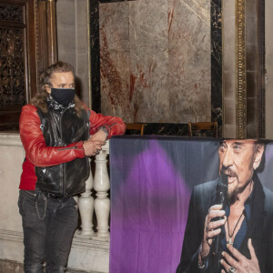 Exclusif - Messe pour le 3ème anniversaire de la disparition de Johnny Hallyday à La Madeleine - Paris le 09/12/2020 - © Jack Tribeca / Bestimage