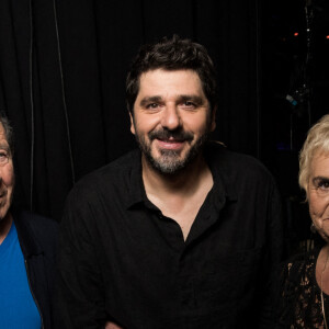 Exclusif - Patrick Fiori et ses parents Marie-Antoinette et Jacques - Backstage de l'enregistrement de l'émission "La Chanson secrète 6" à la Scène musicale à Paris, diffusée le 12 décembre sur TF1. Le 8 septembre 2020. © Gaffiot-Moreau / Bestimage