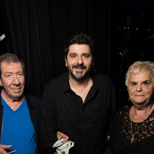 Exclusif - Patrick Fiori et ses parents Marie-Antoinette et Jacques - Backstage de l'enregistrement de l'émission "La Chanson secrète 6" à la Scène musicale à Paris sur TF1. Le 8 septembre 2020. © Gaffiot-Moreau / Bestimage