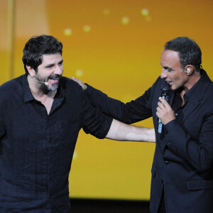 Exclusif - Patrick Fiori et Nikos Aliagas - Enregistrement de l'émission "La Chanson secrète 6" à la Scène musicale à Paris, diffusée le 12 décembre sur TF1. Le 8 septembre 2020. © Gaffiot-Moreau / Bestimage