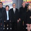 Huey Lewis, Michael J. Fox, Bob Gale, Christopher Lloyd et Lea Thompson aux 30 ans de "Retour vers le futur" à New York, en 2015. 