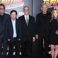  Huey Lewis, Michael J. Fox, Bob Gale, Christopher Lloyd et Lea Thompson aux 30 ans de "Retour vers le futur" à New York, en 2015.  