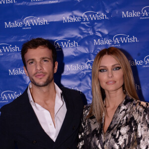 Exclusif - Caroline Receveur et son compagnon Hugo Philip - Les célébrités assistent au dîner de gala de l'association "Make a wish" au Pavillon Potel et Chabot à Paris. Le 9 décembre 2019 © Rachid Bellak / Bestimage