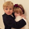 Jacques et Gabriella de Monaco (5 ans) sur le compte Instagram de leur maman la princesse Charlene de Monaco, le 17 octobre 2020.