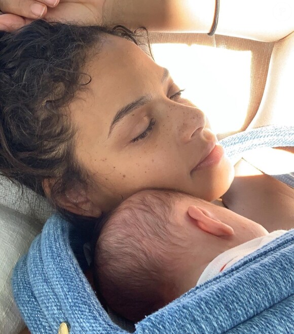Christina Milian avec son fils Isaiah. Mars 2020.