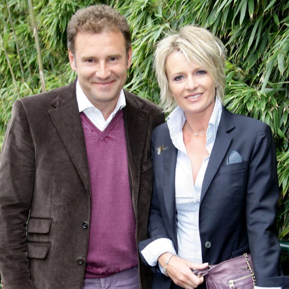 Pierre Sled et Sophie Davant au tournoi de Roland Garros.