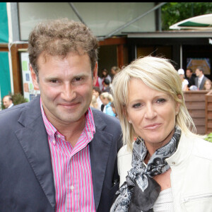Pierre Sled et Sophie Davant au tournoi Roland Garros 2008.