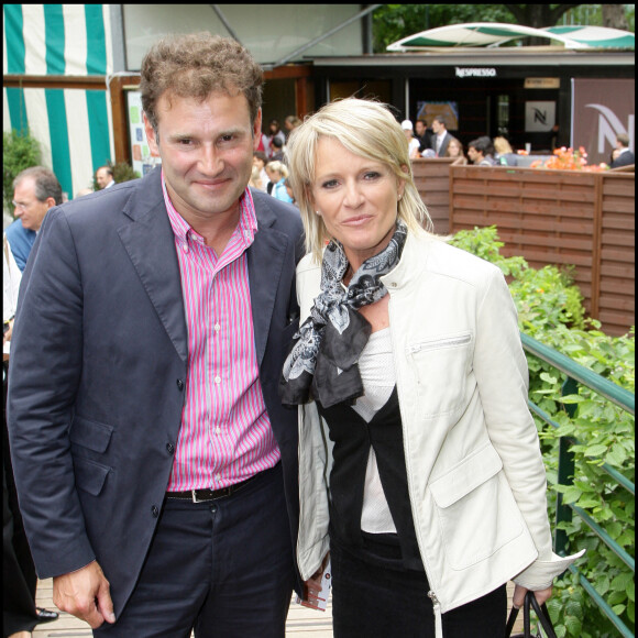 Pierre Sled et Sophie Davant au tournoi Roland Garros 2008.