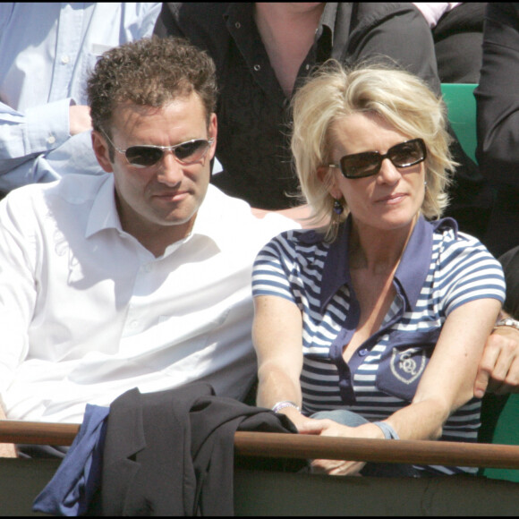 Pierre Sled et Sophie Davant à Roland Garros en 2006.