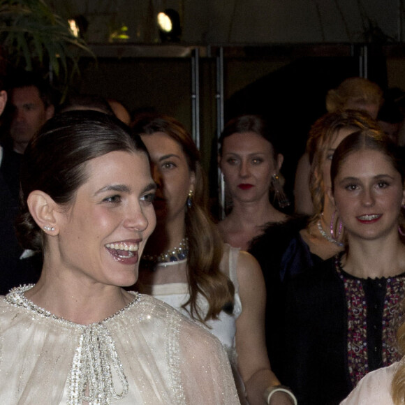 Charlotte Casiraghi, SAR la princesse Alexandra de Hanovre - 62eme bal de la Rose dans la Salle des Etoiles du Sporting de Monte Carlo, le 19 mars 2016. Cette soirée est organisée au profit de la Fondation princesse Grace. La princesse Caroline de Hanovre Présidente de la Fondation princesse Grace a demandé à son ami le styliste Karl Lagerfeld d'imaginer ce bal en faisant escale à Cuba. ©