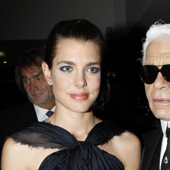 Karl Lagerfeld et Charlotte Casiraghi à Paris en 2011.