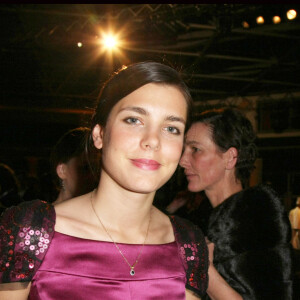 Karl Lagerfeld et Charlotte Casiraghi au centenaire des Ballets russes au Grimaldi Forum, à Monaco, en 2009.