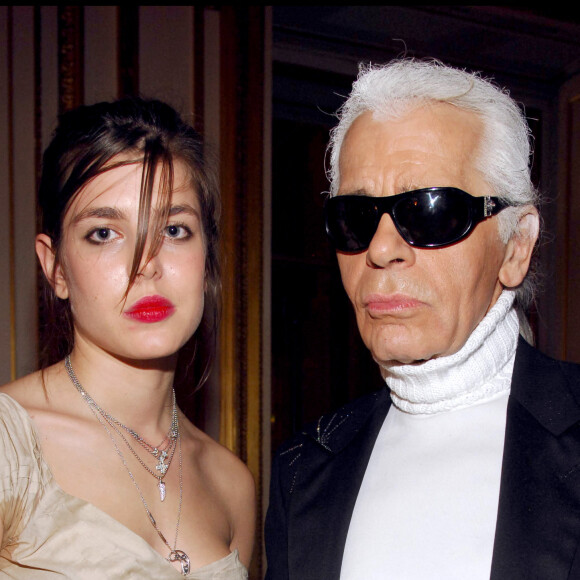 Karl Lagerfeld et Charlotte Casiraghi à Paris en 2007.