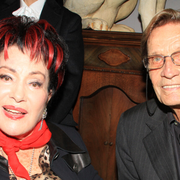 Rika Zaraï et son mari Jean-Pierre Magnier - Soirée organisée en l'honneur de Rika Zaraï pour la sortie de son CD "Anthologie" au Phono Museum à Paris le 21 octobre 2019. © Philippe Baldini/Bestimage