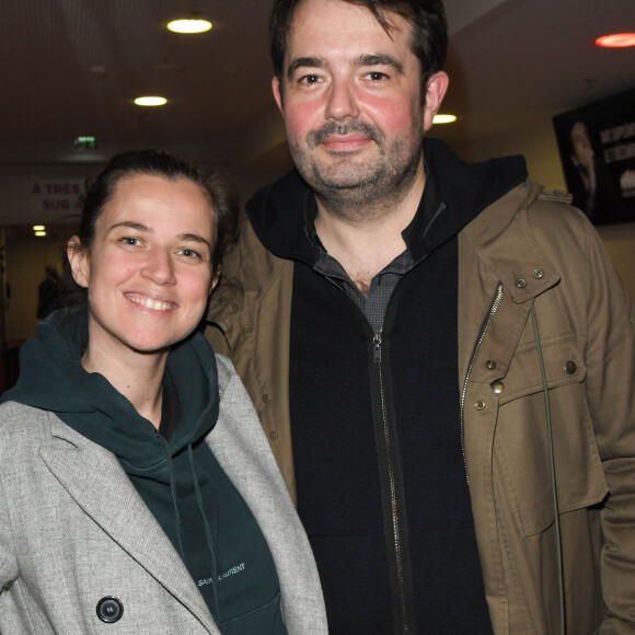 Jean-François Piège et sa femme Elodie - People en backstage lors du deuxième jour du concert de Patrick Bruel lors de sa tournée "Ce soir on sort..." à Paris La Défense Arena © Coadic Guirec/Bestimage 