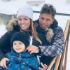 Kelly Helard et Neymar avec leur fils Lyam, sur Instagram