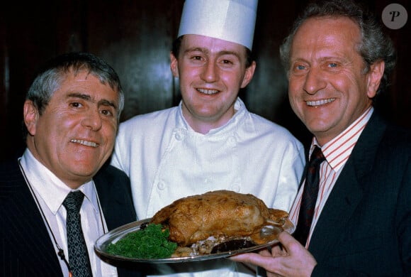 Albert Roux et son frère Michel Roux (à droite) à Londres en mars 1991.