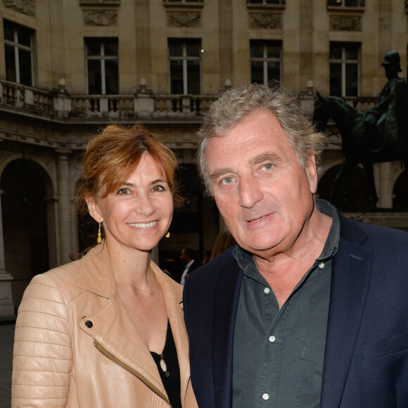 Semi-exclusif - Patrick Rotman et sa femme Florence Pernel - Générale de la pièce de théâtre "Couple" au Théâtre Edouard VII à Paris le 22 septembre 2016. © Coadic Guirec/Bestimage