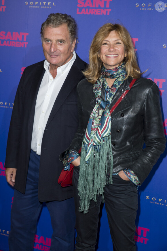 Patrick Rotman et sa femme Florence Pernel - Avant Première du film "Saint Laurent" au Centre Georges Pompidou" à Paris le 23 septembre 2014. 
