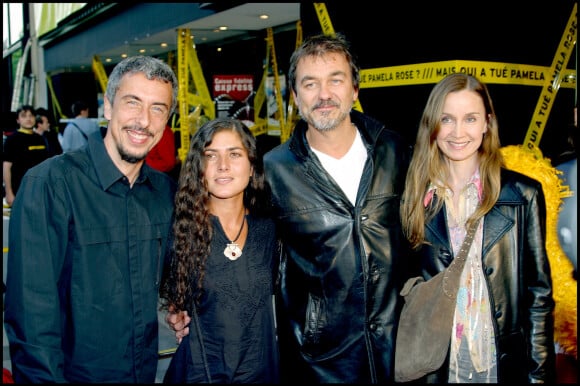 Bibi Naceri, Olivier Marchal et sa femme Catherine Marchal à l'avant premiere du film "Mais qui a tué Pamela Rose ?" au Gaumont Marigny.