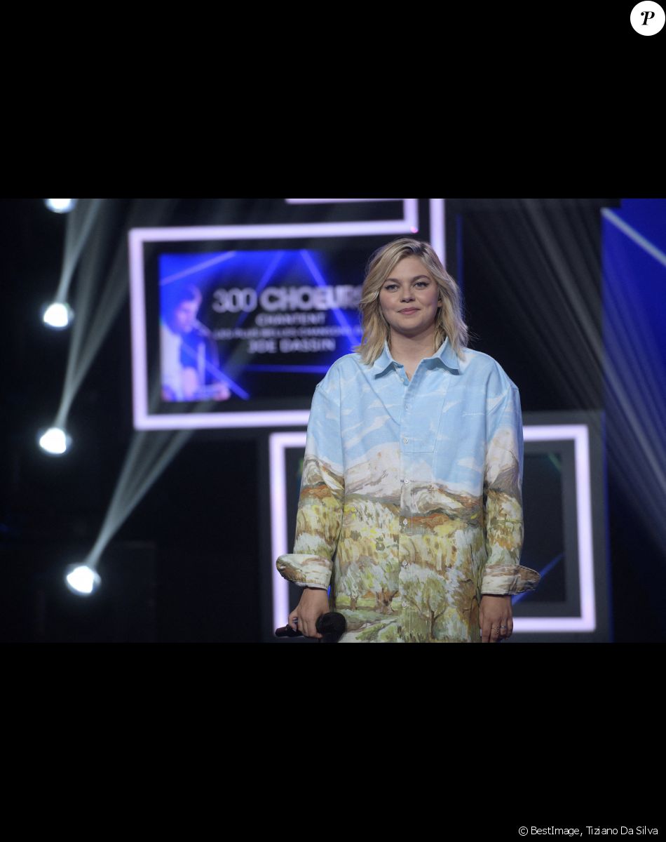 Exclusif - Louane Emera - Enregistrement de l'émission "300 Choeurs chantent Dassin" à Paris © Tiziano Da Silva / Bestimage