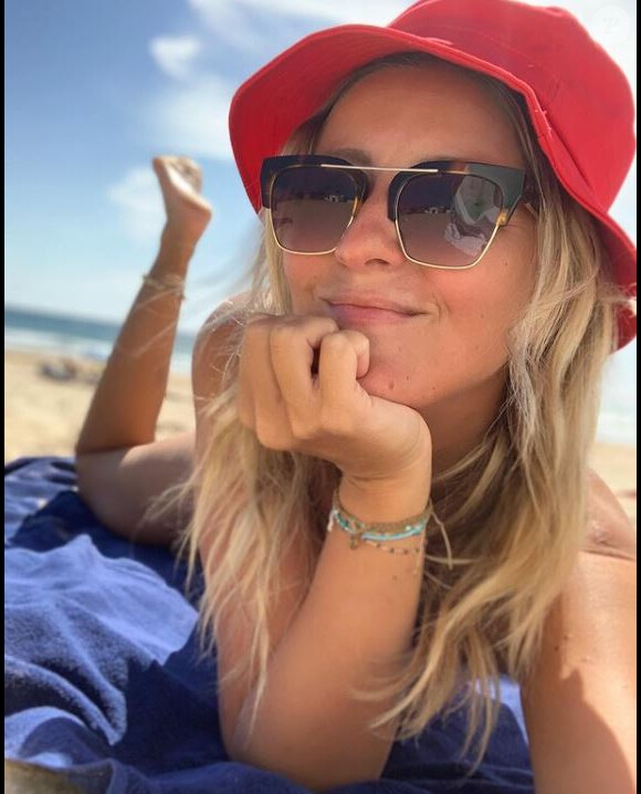 Emilie Picch à la plage, août 2020