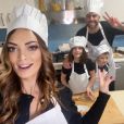 Emilie Nef Naf en famille dans l'émission "Tous en cuisine" sur M6. Le 12 janvier 2021.