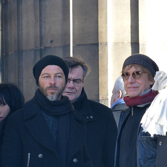 Christophe Maé - Arrivées des personnalités en l'église de La Madeleine pour les obsèques de Johnny Hallyday à Paris le 8 decembre 2017. © Veeren/Bestimage 