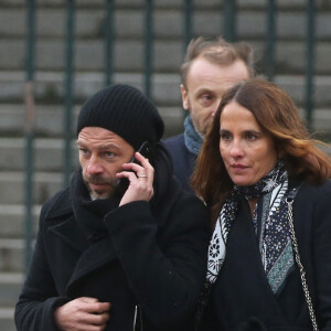 Christophe Maé - Arrivées des personnalités en l'église de La Madeleine pour les obsèques de Johnny Hallyday à Paris le 8 decembre 2017. © Veeren/Bestimage 