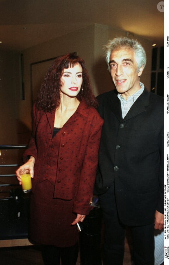 Gérard Darmon et Mathilda May à Paris en février 1996.