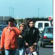 Gérard Darmon, Mathilda May et leur fille Sarah à Deauville en septembre 1995.