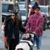 Justin Timberlake et sa femme Jessica Biel sont allés déjeuner avec leur fils Silas au restaurant Bubby dans le quartier de Downtown Manhattan à New York. Le 23 février 2020;