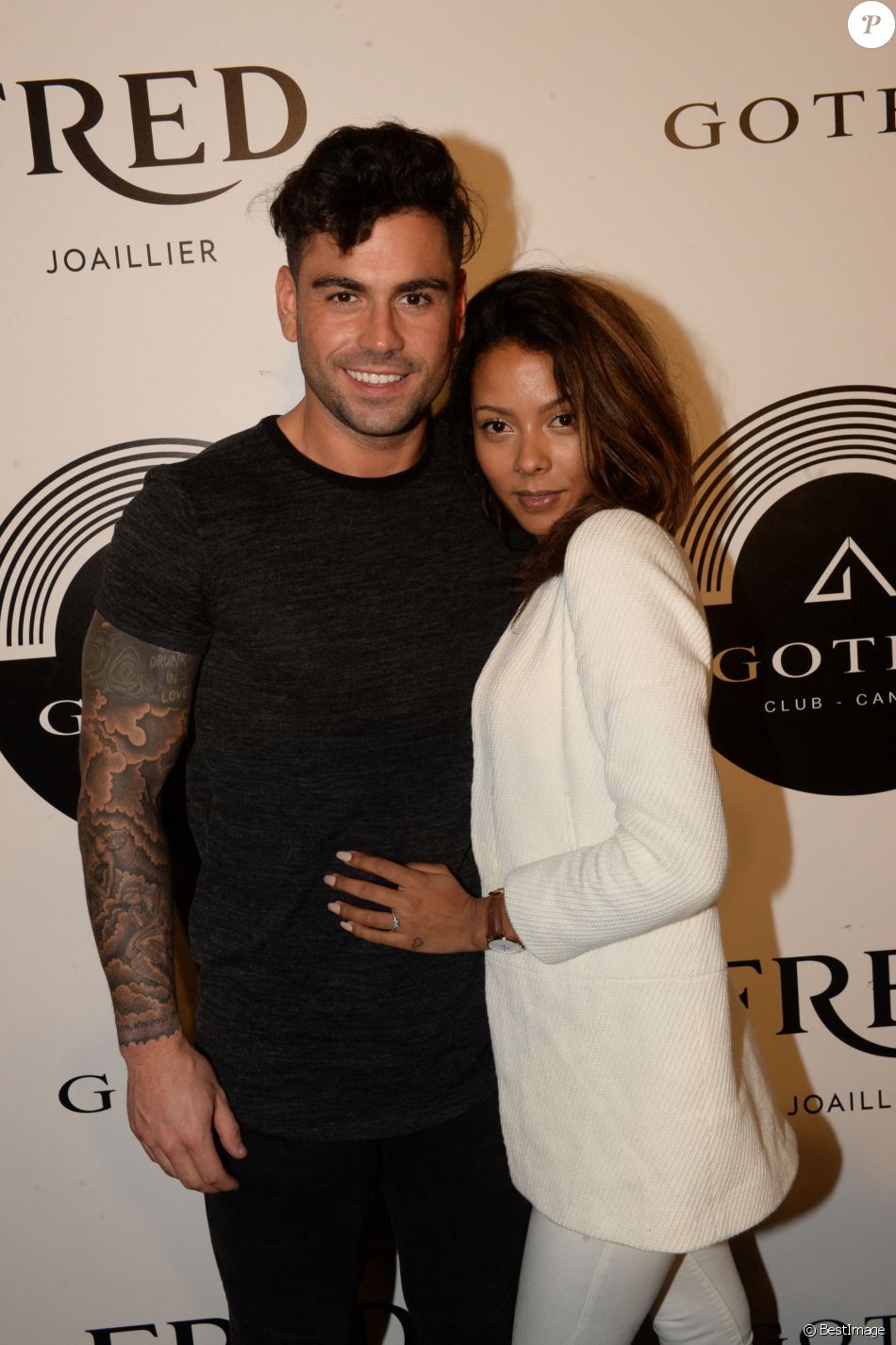 Ricardo et Nehuda (Les Anges 8) au nightclub le Gotha à Cannes pendant le 69 ème Festival International du Film de Cannes le 13 mai 2016