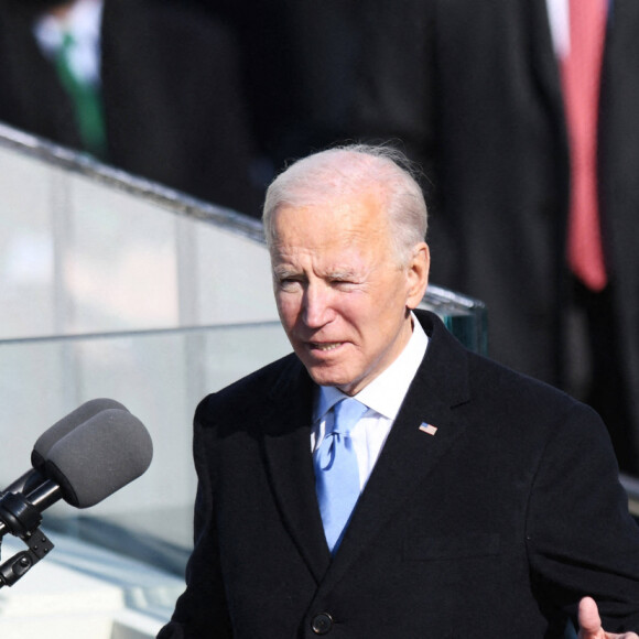 Joe Biden - Investiture du 46ème président des Etats-Unis J.Biden et de la vice-présidente K.Harris au Capitole à Washington. Le 20 janvier 2021 © Imago / Panoramic / Bestimage 