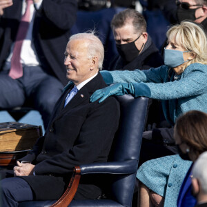 Joe Biden et sa femme Jill - Investiture du 46ème président des Etats-Unis J.Biden et de la vice-présidente K.Harris au Capitole à Washington. Le 20 janvier 2021 © Imago / Panoramic / Bestimage 