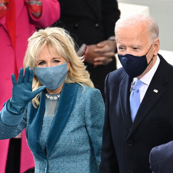 Joe Biden et sa femme, Jill - Joe Biden devient le 46ème président des Etats-Unis lors de la cérémonie d'investiture à Washington, le 20 janvier 2021. 