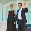 Anthony Delon (Costume Giorgio Armani, chaussures Church's, Bulgari) et sa compagne Sveva Alviti ( (Robe Valentino, bijoux Bulgari, chaussures Roger Vivier ) lors de la cérémonie d'ouverture de la 77ème édition du festival international du film de Venise (Mostra) le 2 septembre 2020.  