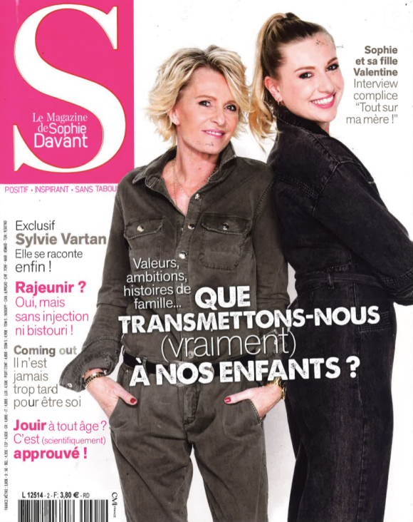 Couverture du nouveau numéro du magazine de Sophie Davant, "S"