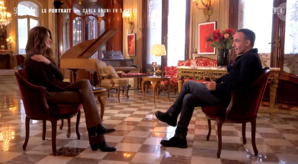 Carla Bruni invitée dans l'émission "50 Mn Inside" le 23 janvier 2021 sur TF1.