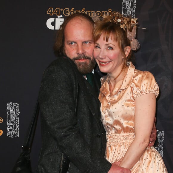 Julie Depardieu et son compagnon Philippe Katerine - Photocall de la 44e cérémonie des César à la salle Pleyel à Paris. Le 22 février 2019. © Borde-Jacovides / Bestimage
