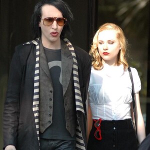 Marilyn Manson et Evan Rachel Wood à Londres en avril 2007.
