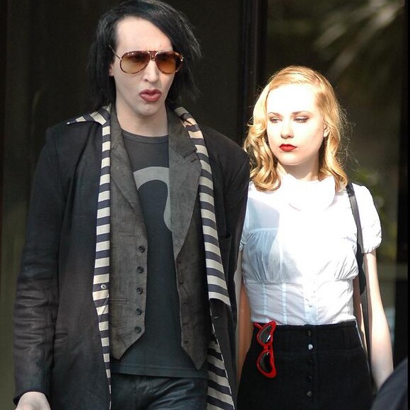 Marilyn Manson et Evan Rachel Wood à Londres en avril 2007.
