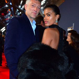 Exclusif - Vincent Cassel et sa compagne Tina Kunakey lors de l'arrivée à la 45ème cérémonie des Cesar à la salle Pleyel à Paris.