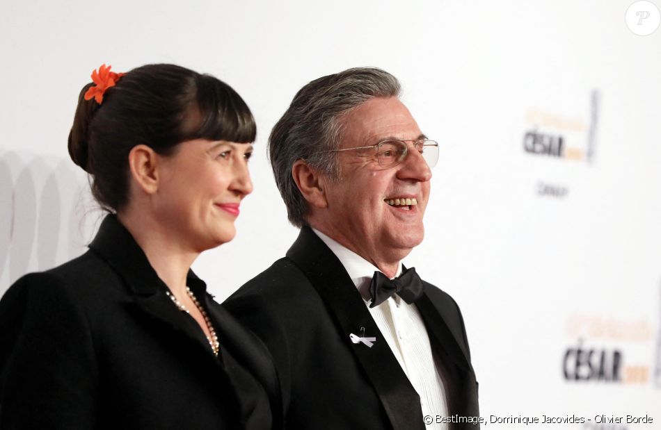 Daniel Auteuil et sa femme Aude Ambroggi - Photocall lors de la 43ème cérémonie des Cesar à la salle Pleyel à Paris, le 2 mars 2018. © Dominique Jacovides - Olivier Borde / Bestimage
