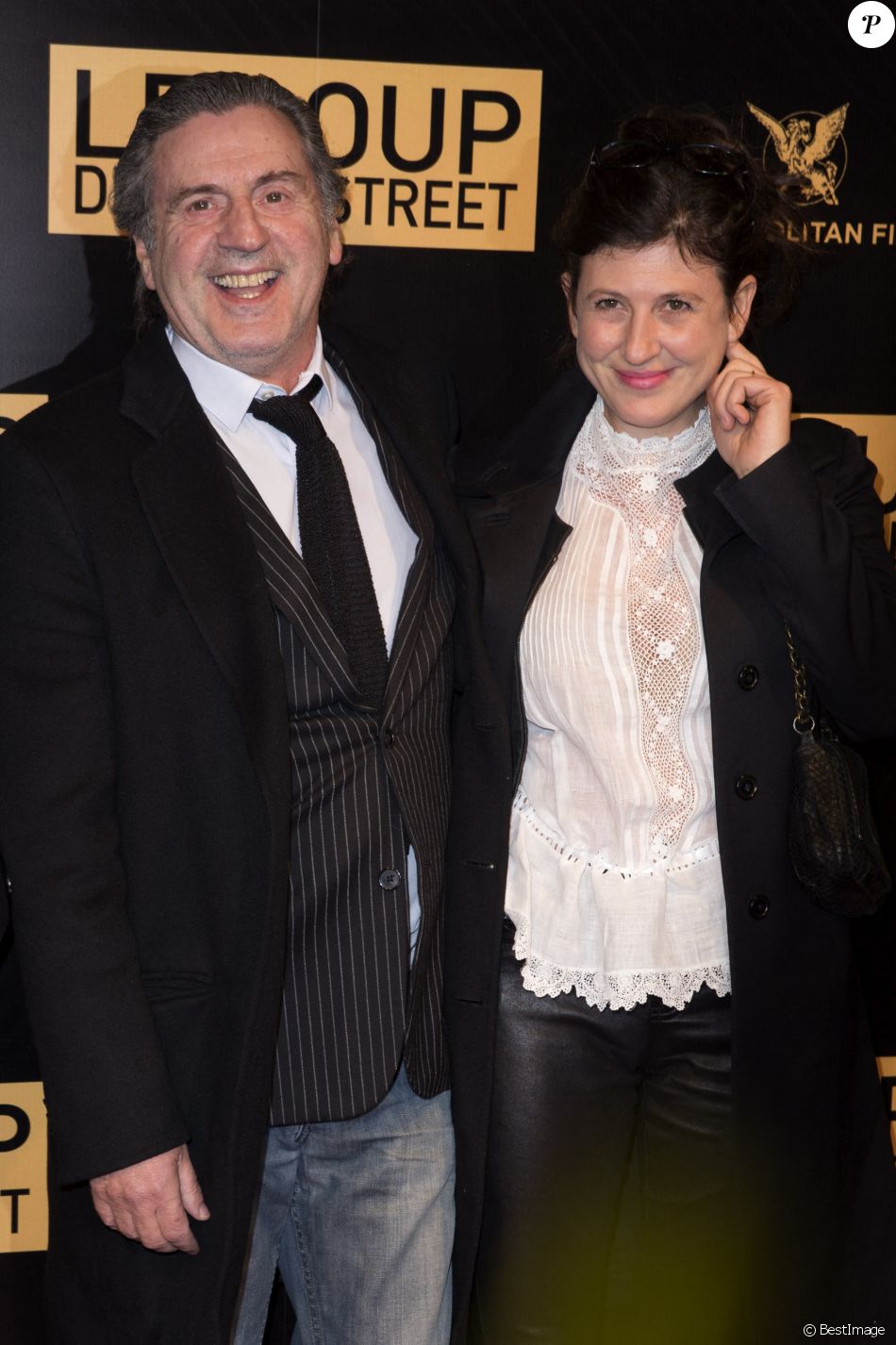 Daniel Auteuil et sa femme Aude Ambroggi - Avant-premiere mondiale du film "Le loup de Wall Street" au cinema Gaumont Opera Capucines a Paris, le 9 decembre 2013.
