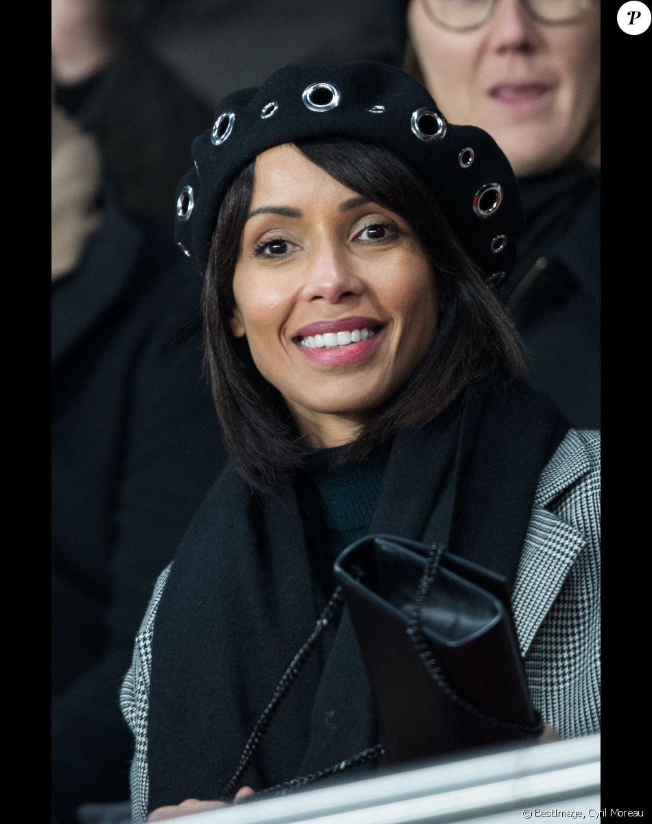 Sonia Rolland (Miss France 2000) dans les tribunes lors du match de Ligue 1 "PSG - Nantes (2-0)" au Parc des Princes, le 4 décembre 2019. © Cyril Moreau/Bestimage