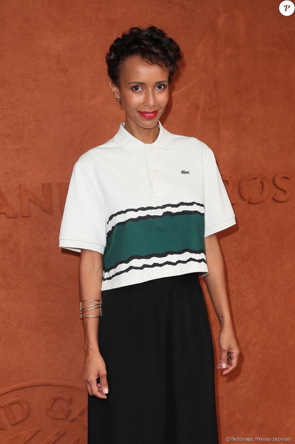 Sonia Rolland au village lors des internationaux de tennis de Roland Garros à Paris, le 10 juin 2018. © Moreau-Jacovides/Bestimage