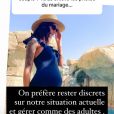 Julia Paredes (Mamans &amp; Célèbres) répond aux interrogations des internautes quant à une éventuelle rupture avec son mari Maxime Parisi, sur Instagram le 12 février 2021.